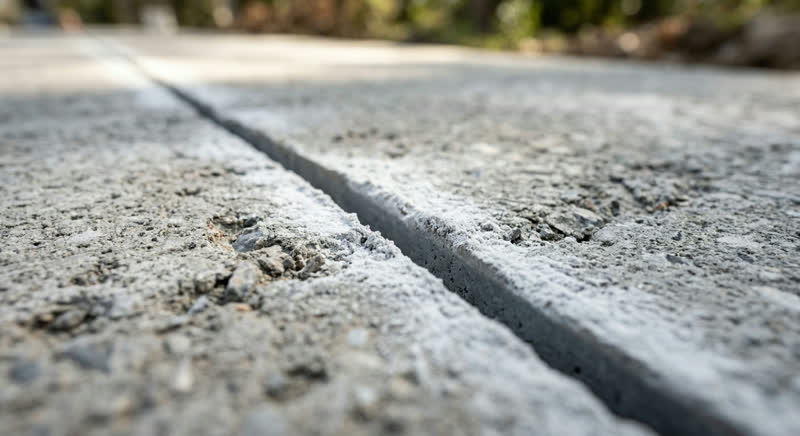 Precision concrete saw cut for expansion joints — professional concrete cutting service in Southern Oregon by Neill Sealcoating